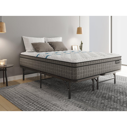 Doms 14" Mattress Foundation With Underneath Storage Space, With Mattress On Top, Inside Of A Bedroom, Corner View