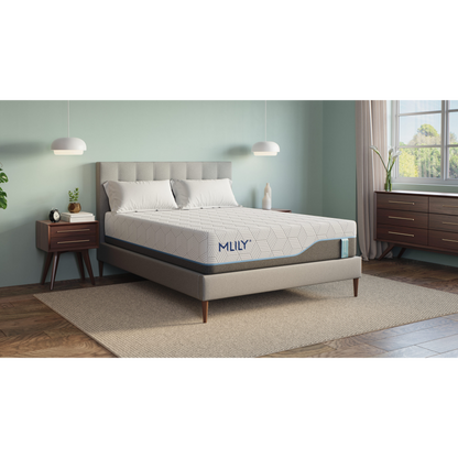 Harmony Chill 3.0 13" Memory Foam Mattress With Advanced Temperature Regulation Inside Of A Bedroom, Corner View